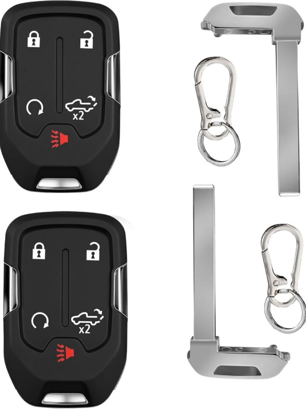 Keyless Key Fob Remote 2-Pack for GMC Sierra & Chevy Silverado 2019-2023, Uncut